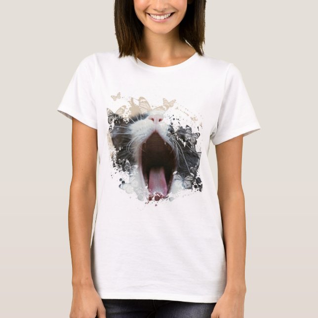 Camiseta Design de Gato Gato (Frente)
