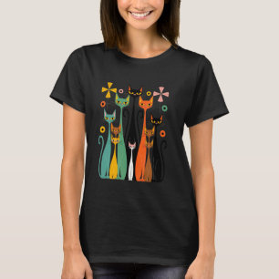 Camiseta Design de Gato Mod Vintage Estético u2013 Retro 50