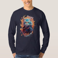 Design de Gato Ninja Guerreiro Fofo