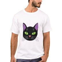 Camiseta design de gato preto