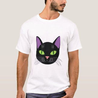 Camiseta design de gato preto