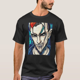 Camiseta Design de Geek de Computador Hacker Cyberpunk Prem