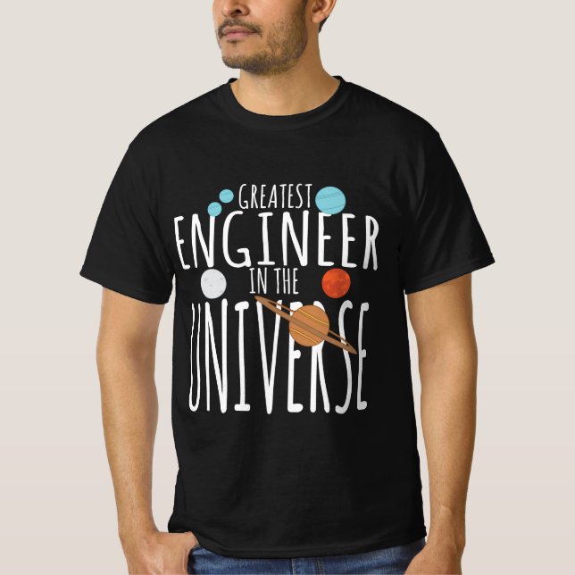 Camiseta Design De Geek De Matemática - Maior Engenheiro Do (Frente)