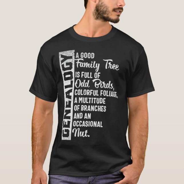 Camiseta Design de genealogia de árvore da família personal (Frente)