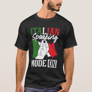 Camiseta Design De Gesto De Mão Italiano Para Um Italiano O