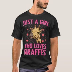 Camiseta Design De Girafa Engraçada Para Mulheres Safari Gi