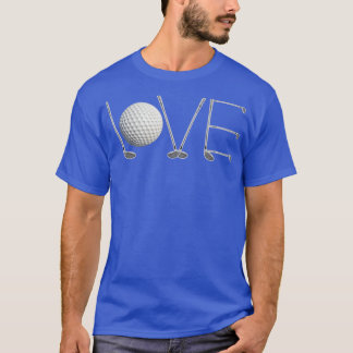 Camiseta DESIGN de Golfe AMOR com Golf Clubs Dando Presente