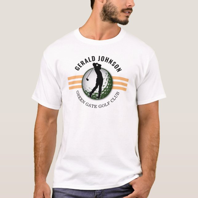 Camiseta Design de Golfer Minimalista Elegante (Frente)