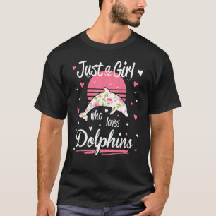 Camiseta Design De Golfinho Apenas Uma Menina Que Ama Golfi