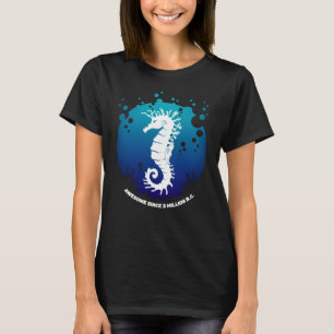 Camiseta Design de Gráfico da Vida do Oceano - Cavalos-mar