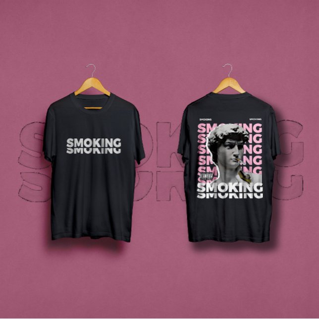 Camiseta Design de Gráfico David Sculture Smoking Streetwea (Criador carregado)