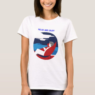 Camiseta Design de Gráfico de Atitude Lenta e Relaxada