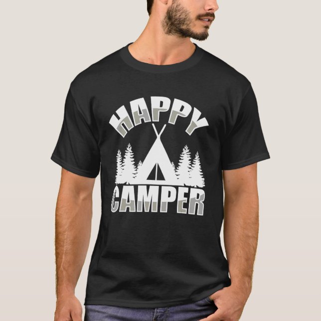 Camiseta Design de Gráfico de Campanha Feliz (Frente)