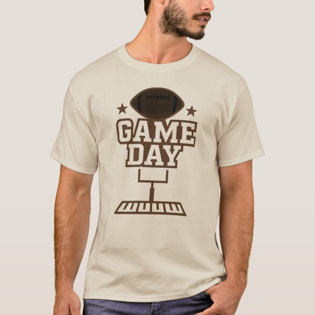 Camiseta Design de Gráfico de Futebol Americano no Dia do J (Frente)