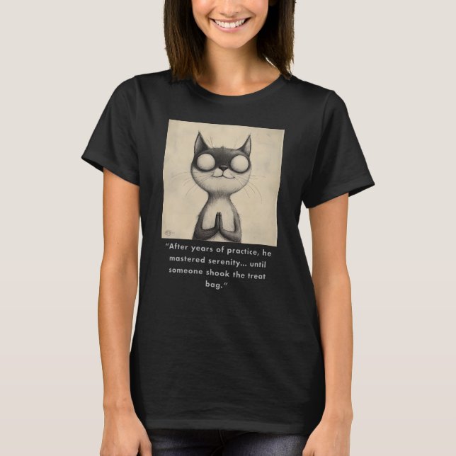 Camiseta Design de Gráfico de Gato Engraçado nº 1 (Frente)