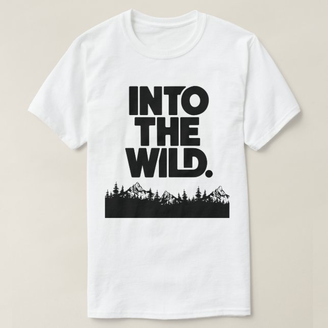 Camiseta Design de Gráfico de Montanha Mínima do Nature Exp (Frente do Design)