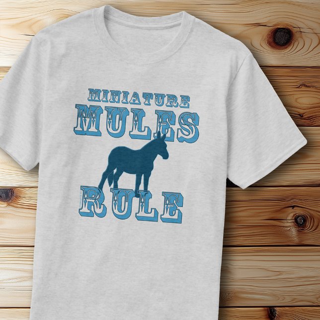 Camiseta Design de Gráfico de Regra de Regras de Miniatura (Miniature Mules Rule Typography Graphic Design T-Shirt)