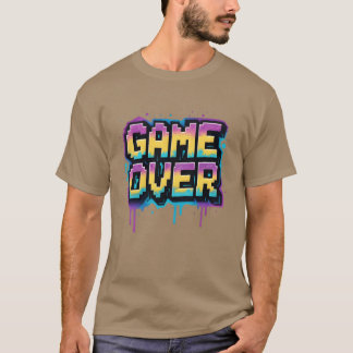 Camiseta Design de grafite de Game Over Pielated para namor