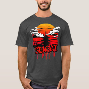 Camiseta Design de Grafite do Templo Sensoji