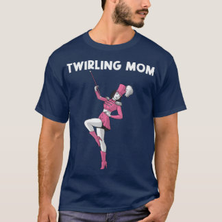 Camiseta Design de Grelha legal Para Mamãe Baton Twirling