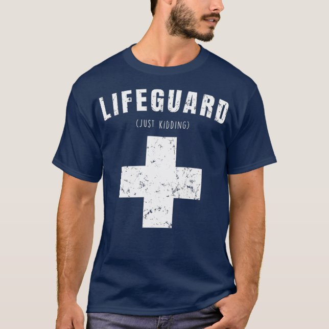 Camiseta Design de Guarda de vida engraçado para praia e Pi (Frente)