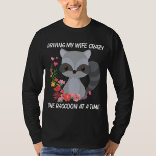 Camiseta Design de guaxinim para masculinos de corrida