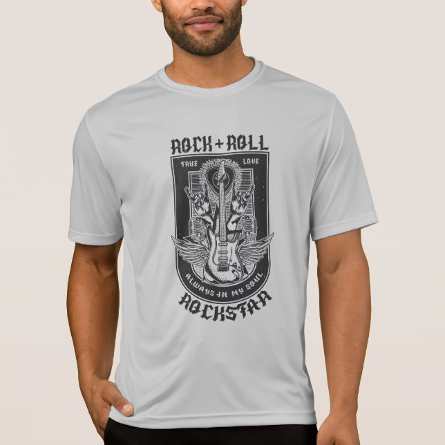 Camiseta Design de Guitar Rock (Frente)