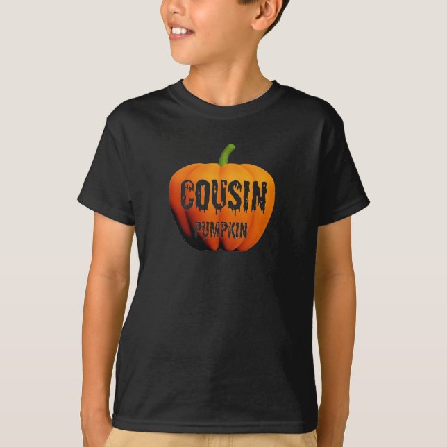 Camiseta Design de Halloween da Abóbora Prima (Frente)