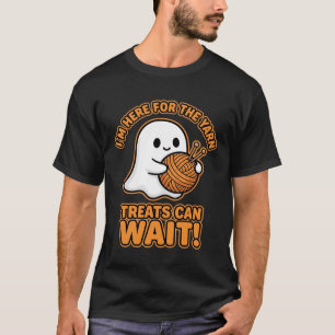Camiseta Design de Halloween de Fantasma de Crochê