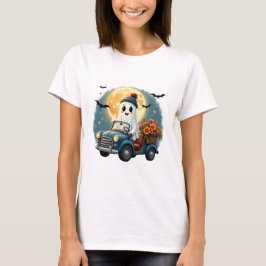 Camiseta Design de Halloween do carro com motor fantasma ad