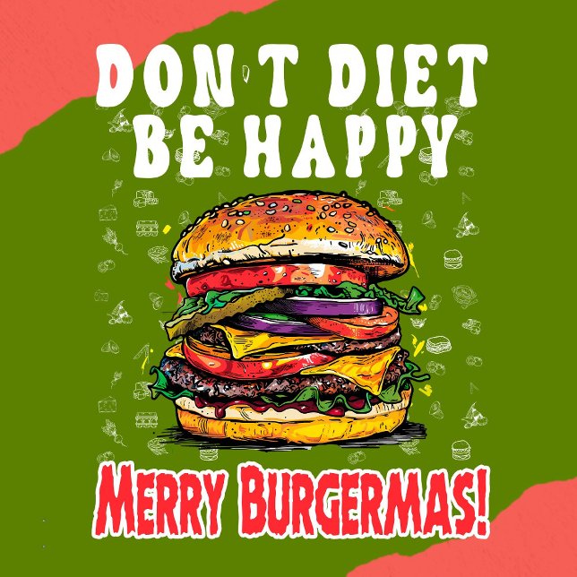 Camiseta Design de Hamburger de Natal engraçada (Criador carregado)
