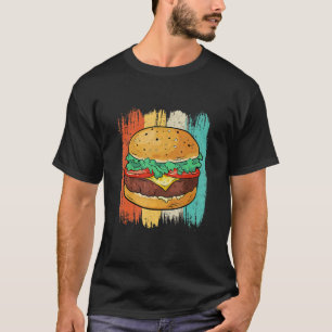 Camiseta Design de Hambúrguer Fofo para Homens e Mulheres H