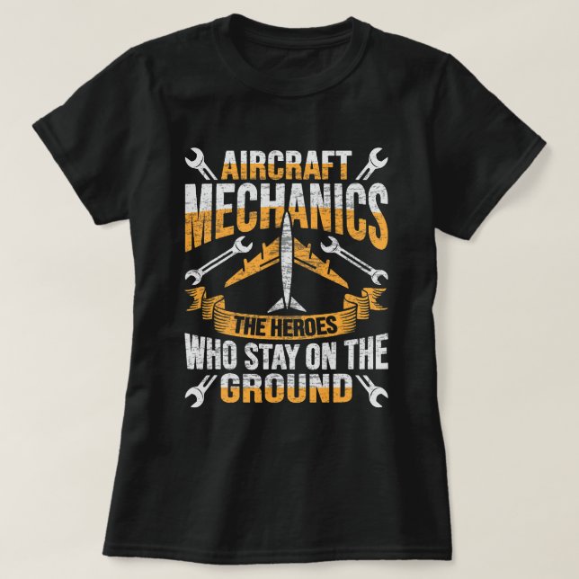 Camiseta Design de Herói Mecânico da Aeronave Mens para aer (Frente do Design)