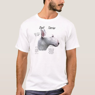 Camiseta Design de História da Bull Terrier