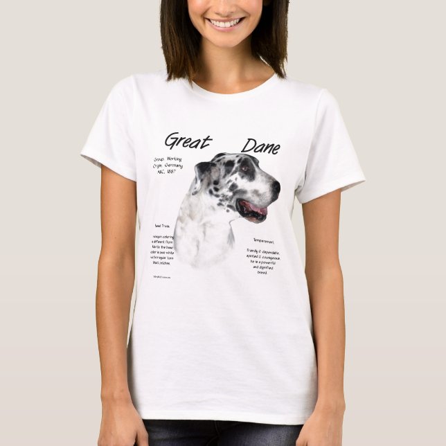 Camiseta Design de História de Grande Dane de Harlequin (Frente)