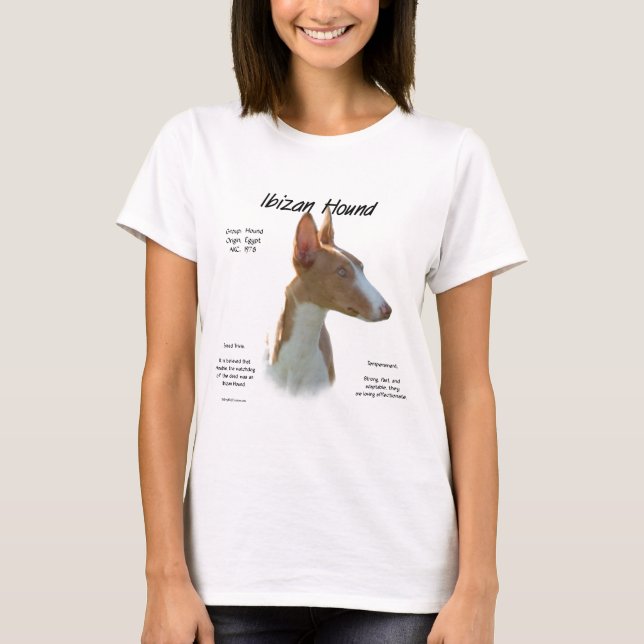 Camiseta Design de História de Hound Ibizan (Frente)