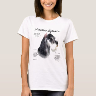 Camiseta Design de História de Miniatura Schnauzer
