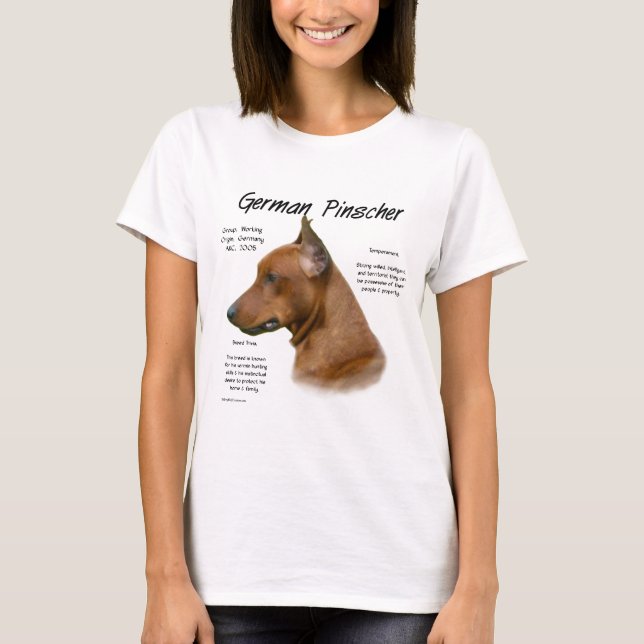 Camiseta Design de História de Pinscher Alemão (Frente)