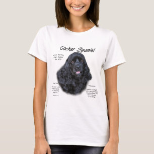 Camiseta Design de História do Cocker Spaniel (preto)