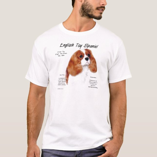 Camiseta Design de História do inglês Toy Spaniel (blenheim (Frente)