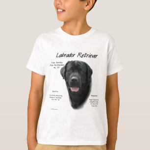 Camiseta Design de História do Labrador Retriever (preto)