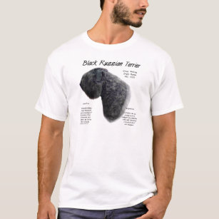 Camiseta Design de História do Terrier Negro Russo