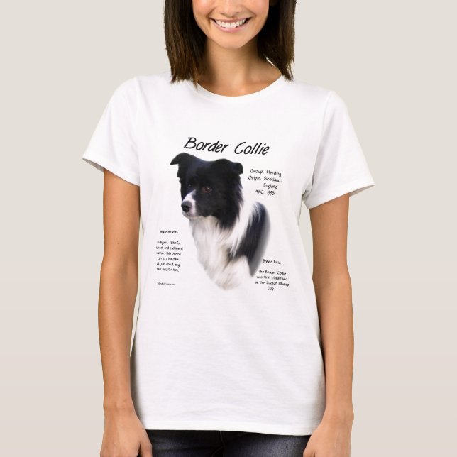 Camiseta Design de Histórico de Collie de Borda (Frente)