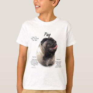 Camiseta Design de Histórico de Pug
