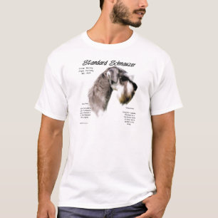 Camiseta Design de Histórico de Schnauzer Padrão