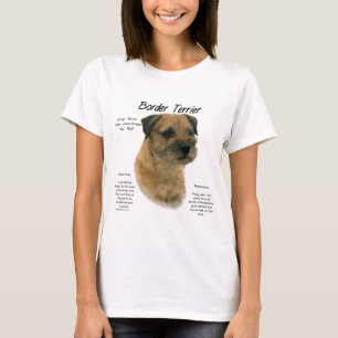 Camiseta Design de Histórico de Terrier de Borda