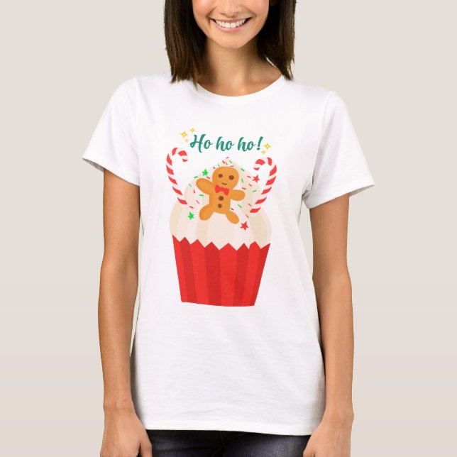 Camiseta design de Ho Cookie em Branco (Frente)