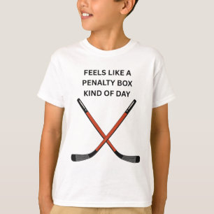 Camiseta Design de Hockey. Sente como um dia meio caixa de