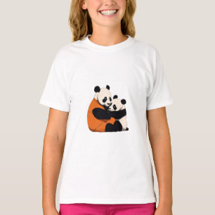 Camiseta Design de Hugging Panda - Bonita e Encantadora