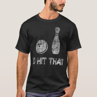 Camiseta Design de Humor de Boliche Engraçado Eu Acertaria